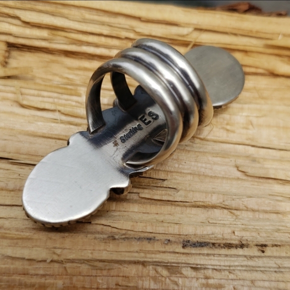 SOLD Golden Hills Turquoise Sterling Ring Sz 6 - Picture 5 of 8